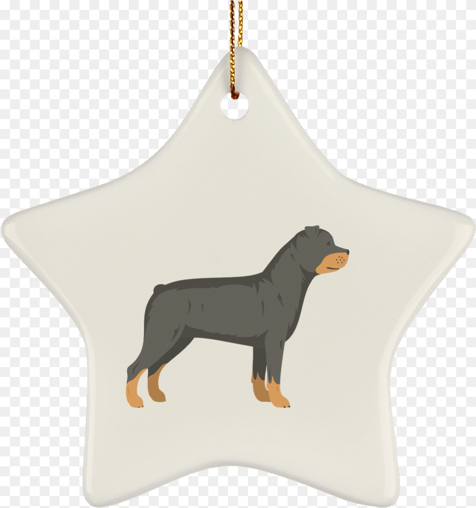 Rottweiler Illustration Suborns Ceramic Star Ornament Rottweiler, Accessories, Necklace, Jewelry, Mammal Free Png