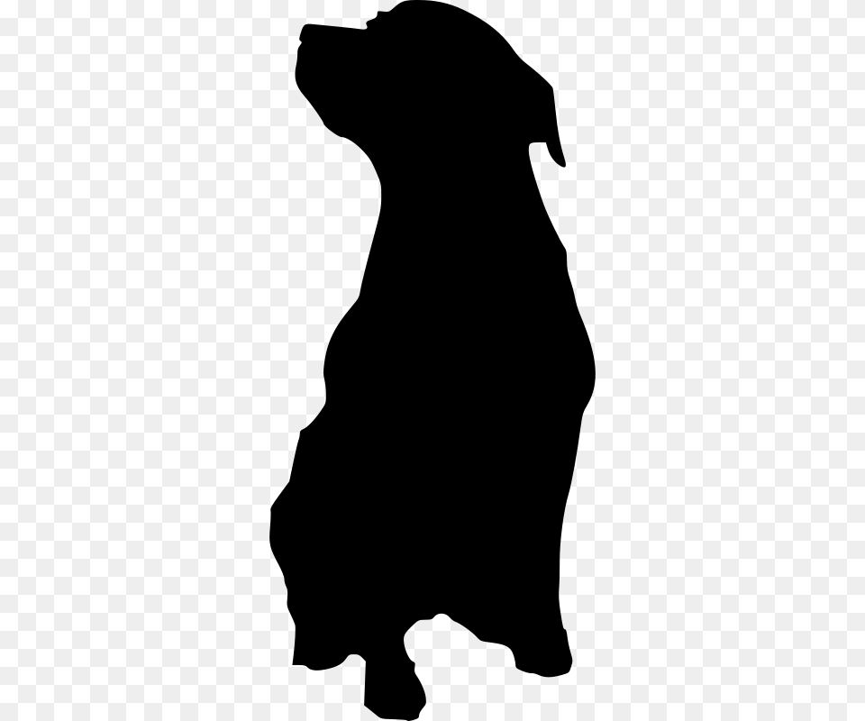 Rottweiler Outline, Gray Png