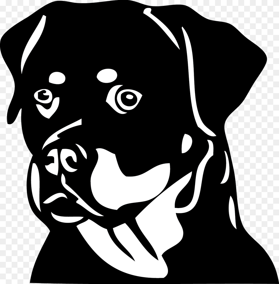 Rottweiler Rottweiler Black And White, Stencil, Baby, Person Png