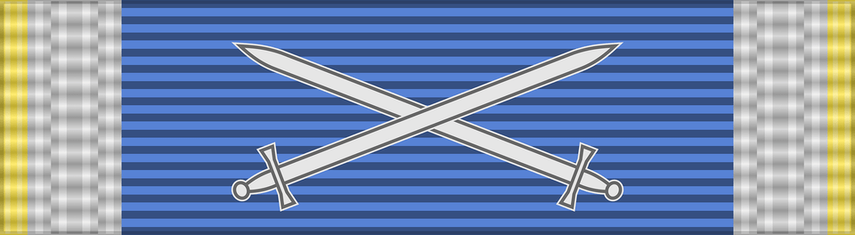 Rou Aeronautical Virtue Medal 2002 War Ribbon 2nd Class Bar Clipart, Sword, Weapon, Blade, Dagger Free Transparent Png