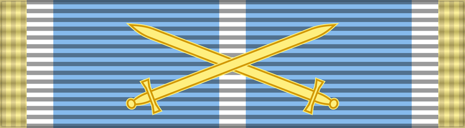 Rou Faithful Service Medal 2000 War Ribbon Bar Clipart, Sword, Weapon, Airport Free Transparent Png