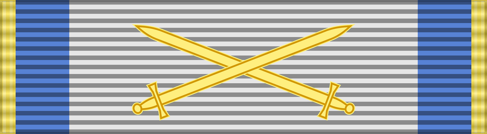 Rou Maritime Virtue Medal 2002 War Ribbon 1st Class Bar Clipart, Sword, Weapon Free Transparent Png