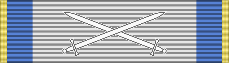 Rou Maritime Virtue Medal 2002 War Ribbon 2nd Class Bar Clipart, Sword, Weapon, Aircraft, Transportation Free Transparent Png