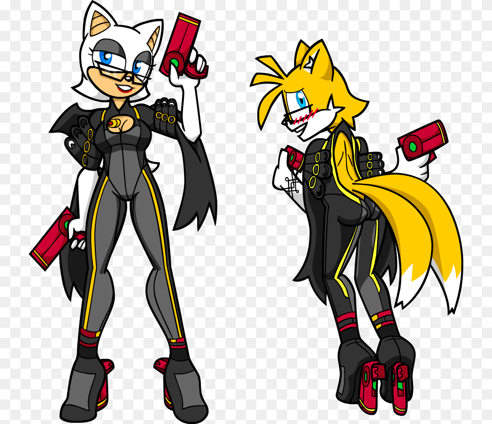 Rouge And Tails As Bayonetta, Book, Comics, Publication, Person Png Image