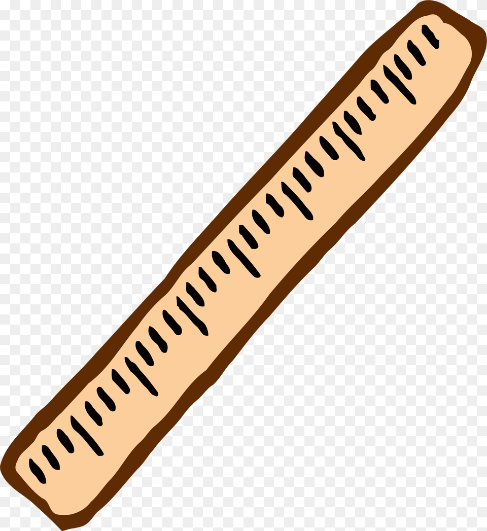 Roughly Drawn Big Ruler Clipart, Bread, Food, Sweets Png Image