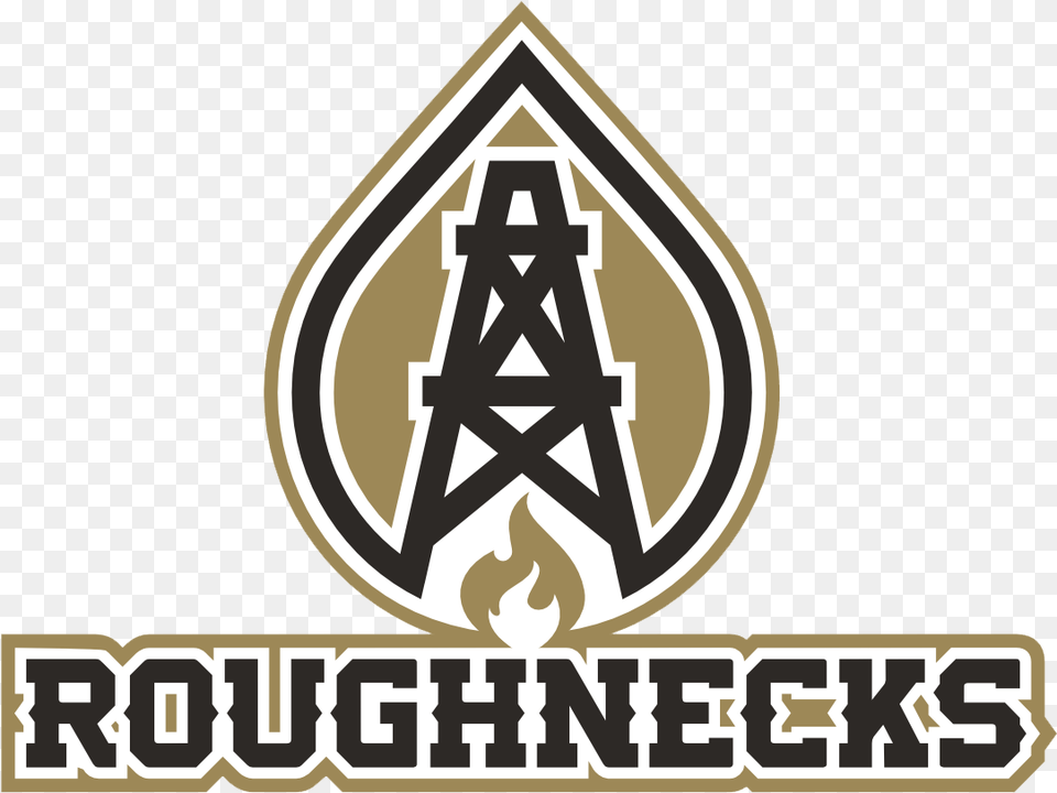 Roughnecks The Oil Fantasy Football And Veteran Community Drilling Rig Oil Derrick Logo, Emblem, Symbol, Scoreboard, Qr Code Png