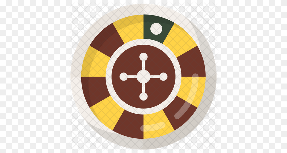 Roulette Wheel Icon Of Flat Style Circle, Armor, Disk Png Image