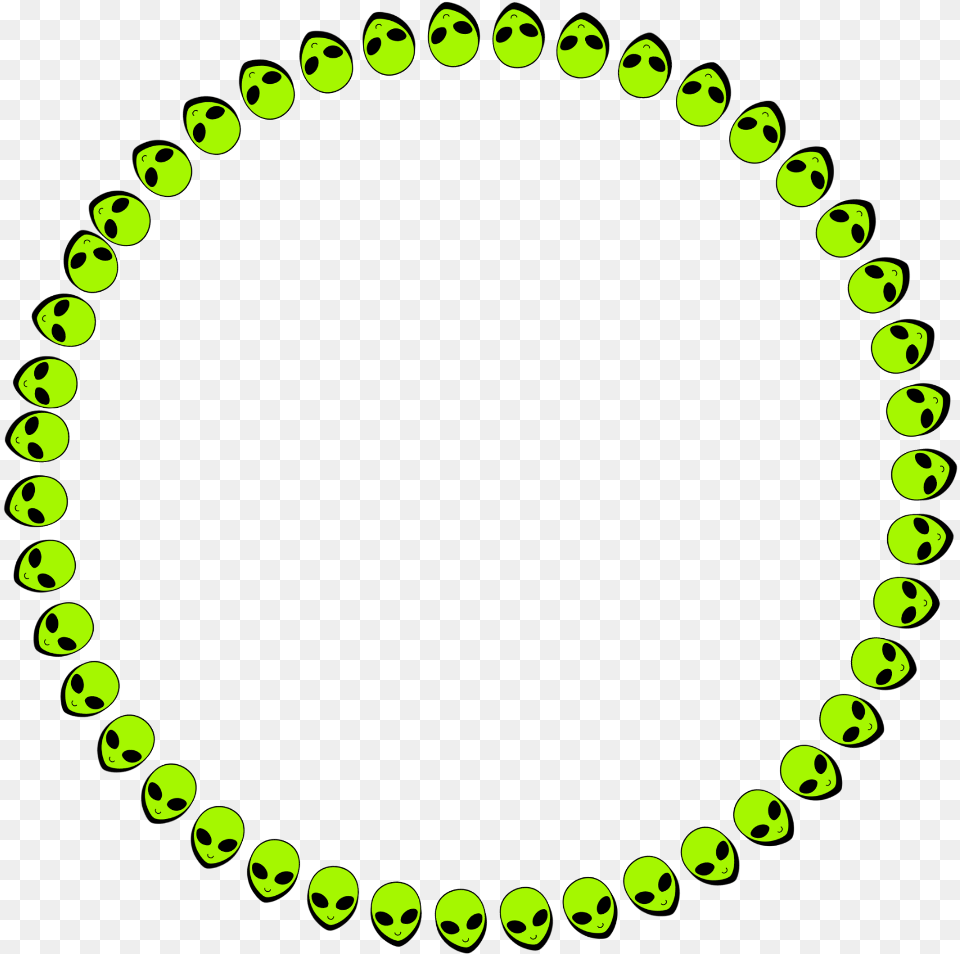 Round Alien Neon Green Aliens Frame Border Freetoedit Creative Nation Australia, Accessories, Blackboard Free Png