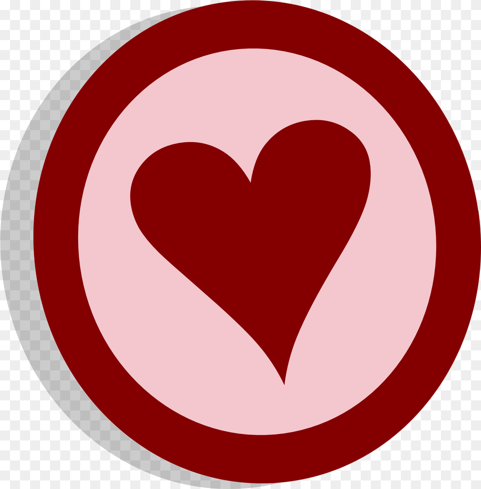 Round Badge With A Red Heart In Whitechapel Station, Symbol, Disk Png Image