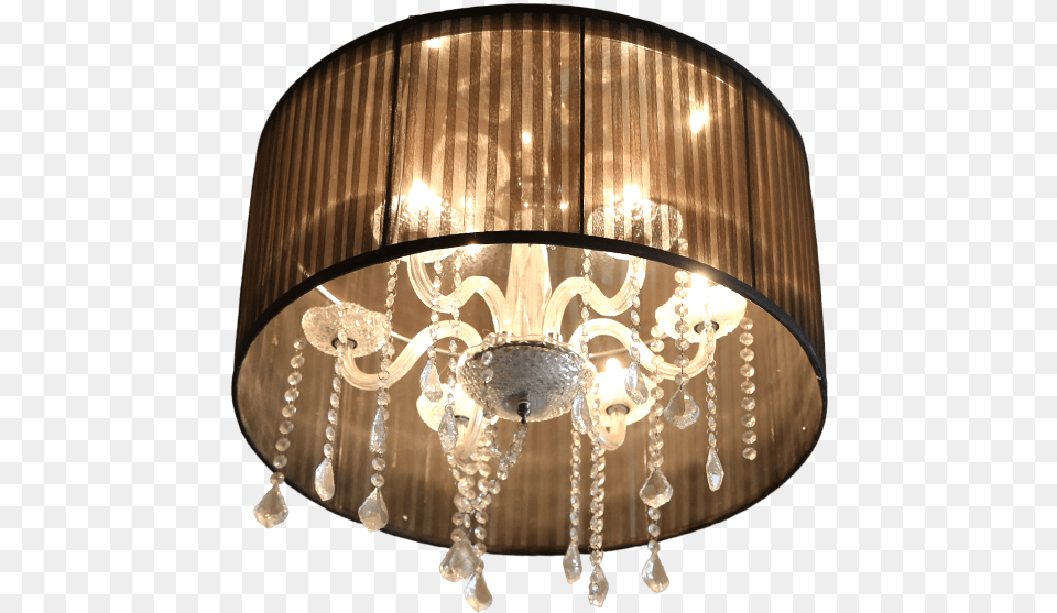 Round Black Chandelier Lampshade, Lamp Free Png Download
