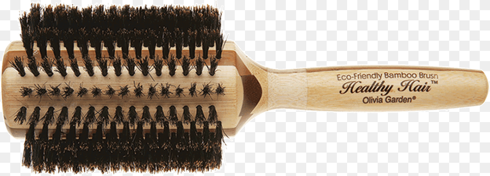 Round Boar Bristle Brush Olivia Garden Healthy Hair Bamboo Round Brush 100 Percent, Device, Tool Png Image