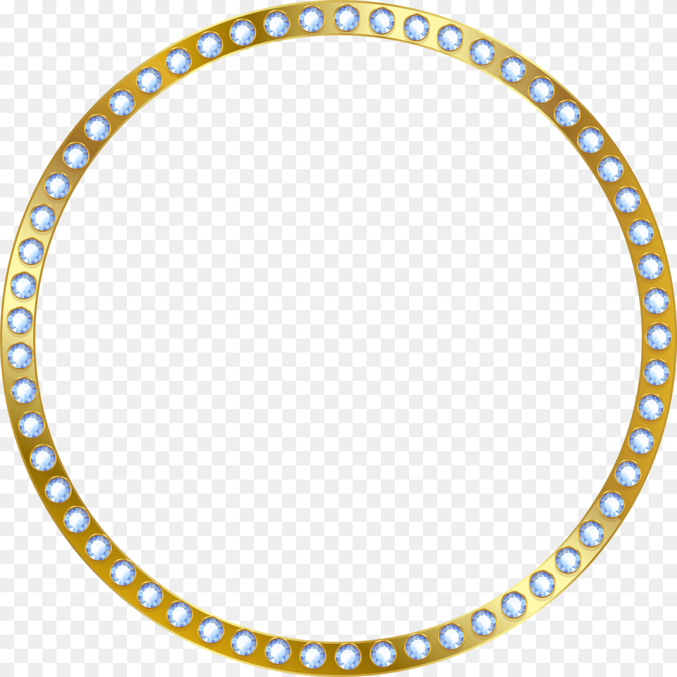 Round Border Frame Gold Png