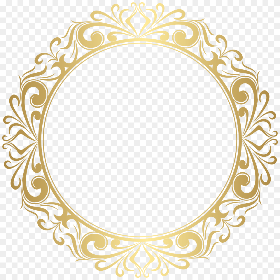 Round Border Frame Gold Clip Art Image Clipart Border Circular, Lighting, First Aid Free Png