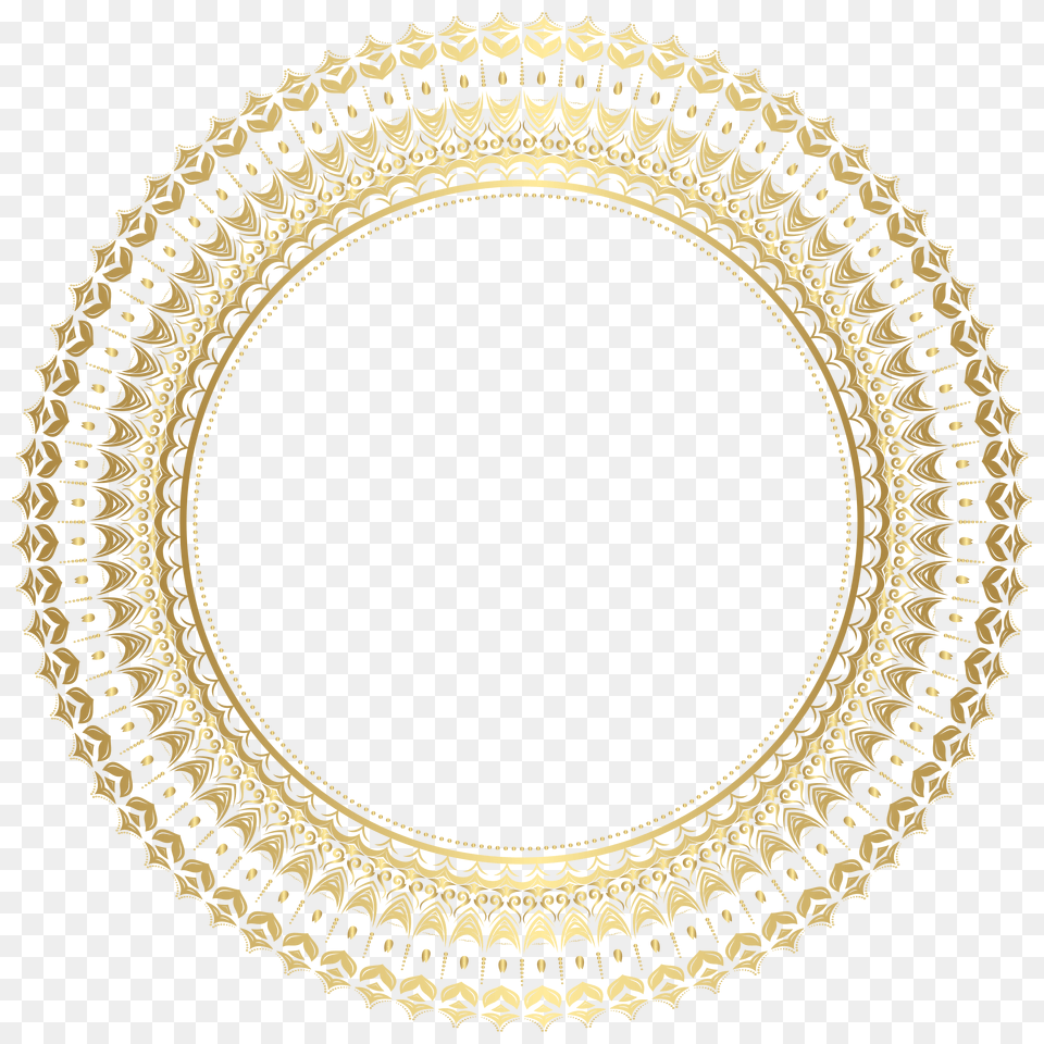 Round Border Transparent Frame Golden Circle Png Image