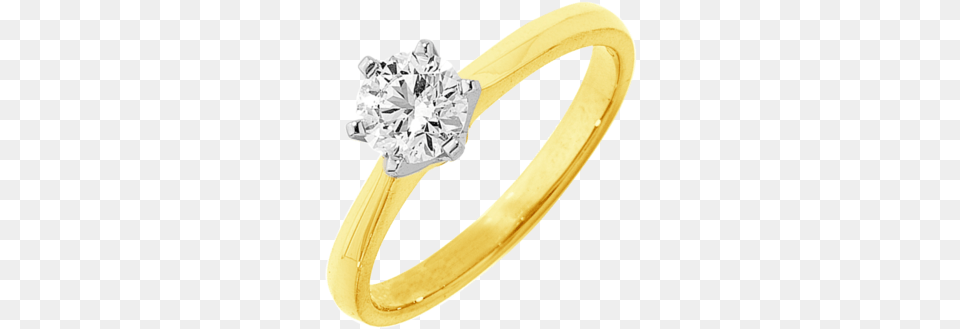 Round Brilliant Solitaire Engagement Ring Engagement Ring, Accessories, Jewelry, Diamond, Gemstone Free Png