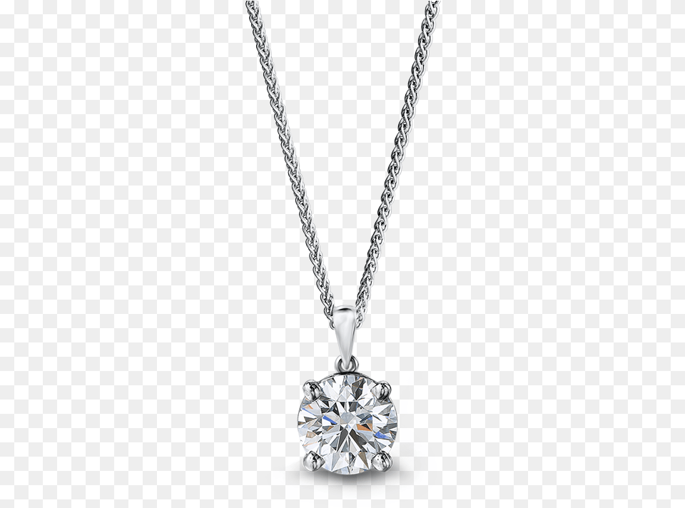Round Brilliant Solitaire Pendant Round Brilliant Diamond Pendant, Accessories, Gemstone, Jewelry, Necklace Png Image