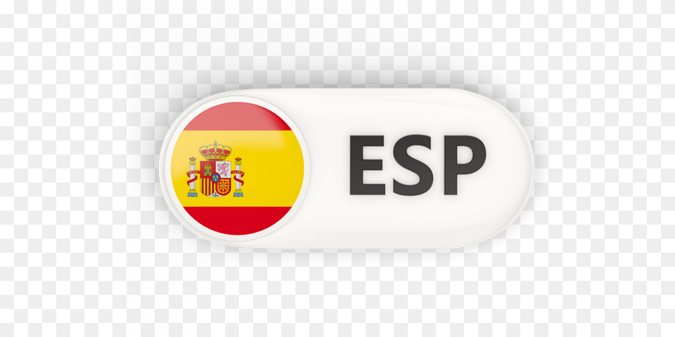 Round Button With Iso Code Spain Flag, Logo, Text, Disk Png Image