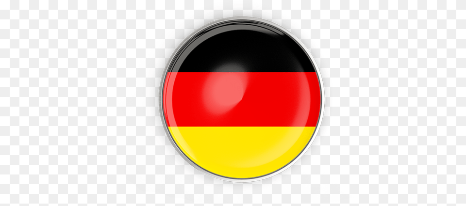 Round Button With Metal Frame Germany Flag Button, Sphere, Disk Free Png