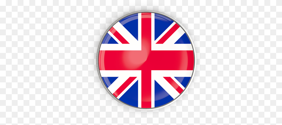 Round Button With Metal Frame Iran And Uk Flag, Logo Free Png Download