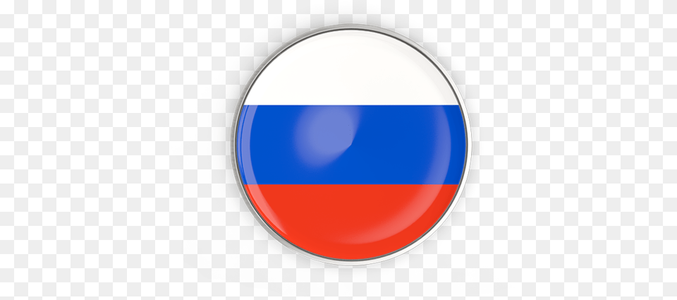 Round Button With Metal Frame Russia Round Flag, Logo, Sphere Png