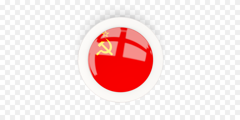 Round Carbon Icon Illustration Of Flag Of Soviet Union, Sphere, Ball, Football, Soccer Free Transparent Png