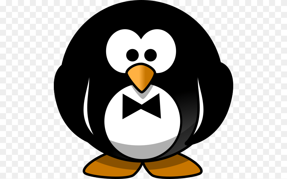 Round Cartoon Penguin, Animal, Bird, Fish, Sea Life Png Image
