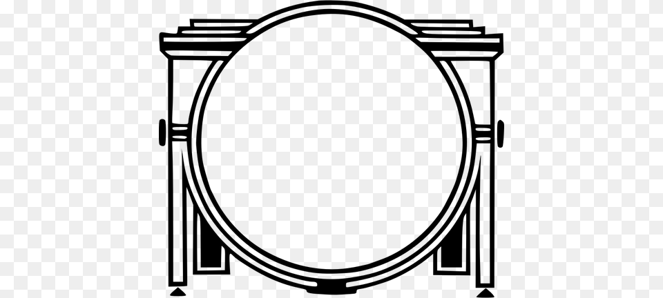 Round Clip Art Frame, Gray Png Image