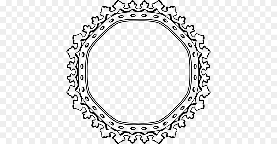 Round Clip Art Frame, Gray Png Image