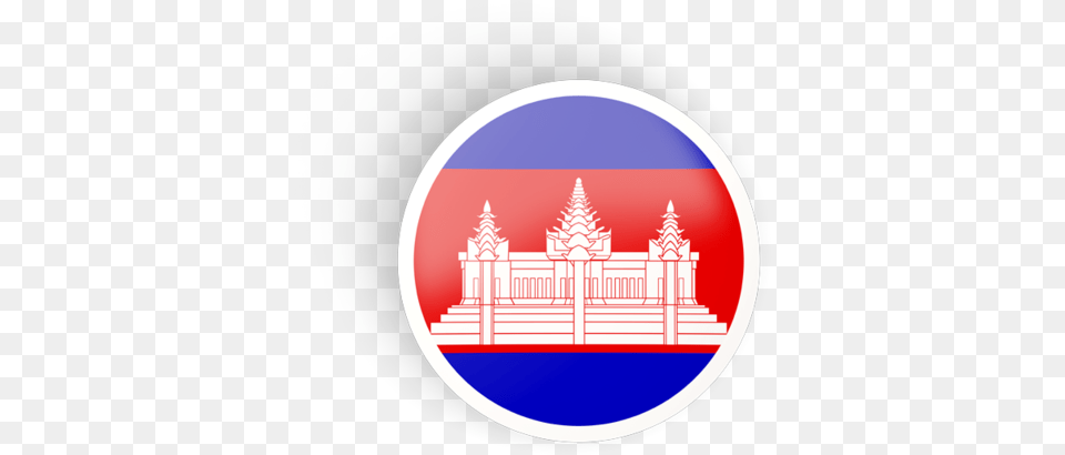 Round Concave Icon Cambodia Flag Icon, Logo, Badge, Symbol Png Image