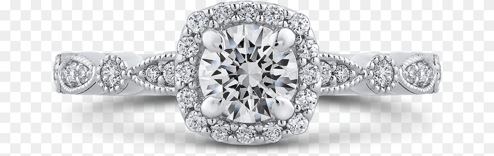 Round Cut Diamond Halo Engagement Ring Diamond Engagement Rings, Accessories, Gemstone, Jewelry, Silver Png