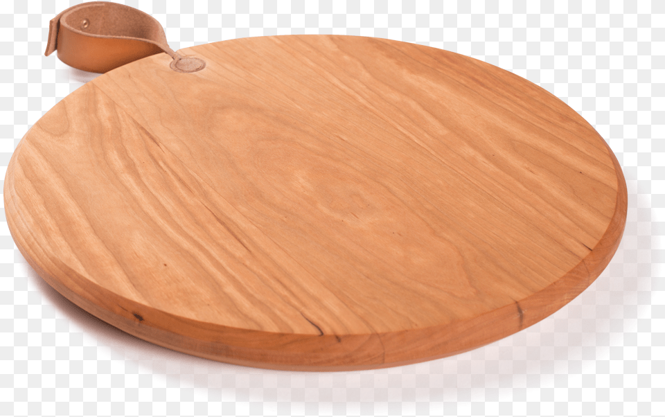 Round Cutting Board With Leather Handleclass Lazyload, Furniture, Table, Wood, Plate Free Png Download