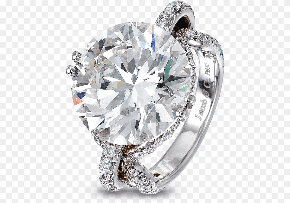 Round Diamond Solitaire Engagement Ring Jacob Amp Co Engagement Ring, Accessories, Gemstone, Jewelry, Silver Free Png Download
