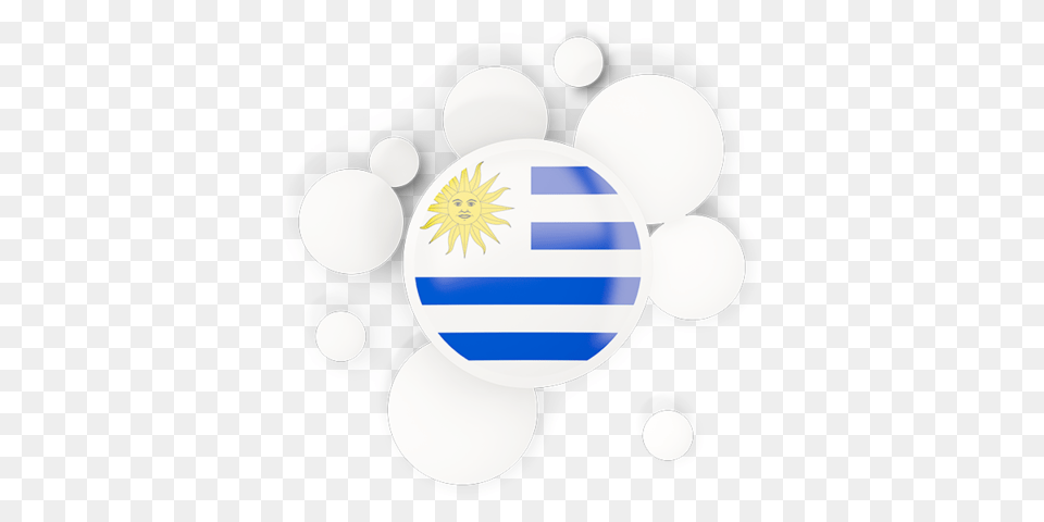 Round Flag With Circles Illustration Of Flag Of Uruguay, Logo, Badge, Symbol Png Image