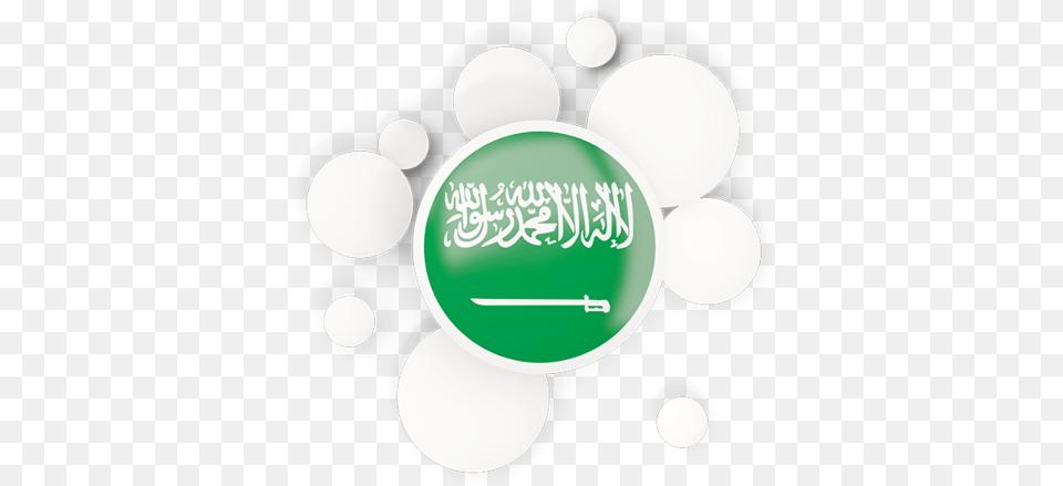 Round Flag With Circles Saudi Arabia Flag, Balloon, Logo, Text Png Image