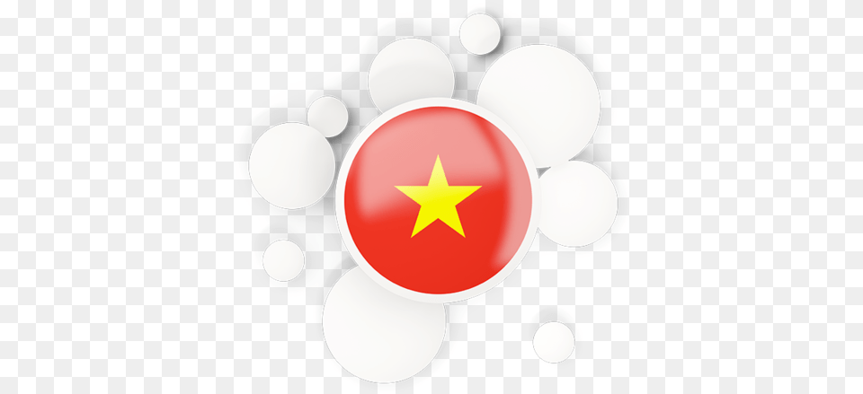 Round Flag With Circles Vietnam Flag Circle, Symbol, Star Symbol, Logo Free Png Download