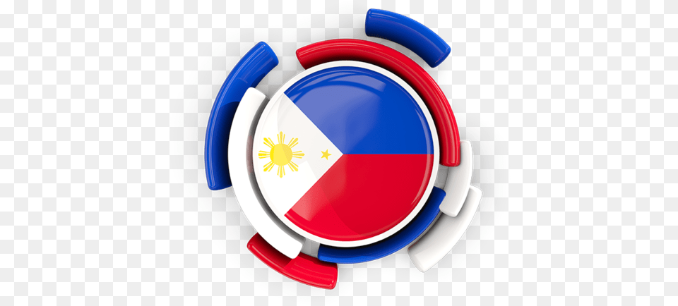 Round Flag With Pattern Circle Philippine Flag Icon, Logo, Clothing, Hardhat, Helmet Free Transparent Png