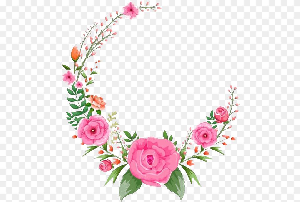 Round Floral Images Flower Frame, Art, Floral Design, Graphics, Pattern Png Image