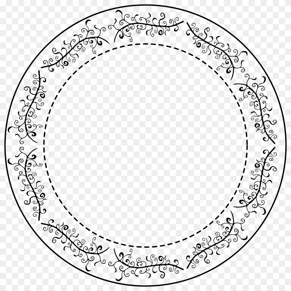 Round Flourish Border Clipart, Home Decor, Oval, Rug, Pottery Png