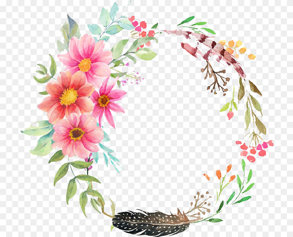 Round Flower Frame Download Flower Ring, Art, Floral Design, Graphics, Pattern Png Image