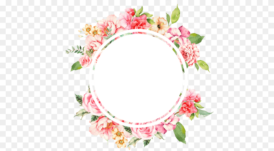 Round Flower Frame Image All Corner Transparent Decoration Flowers, Oval, Art, Floral Design, Graphics Png