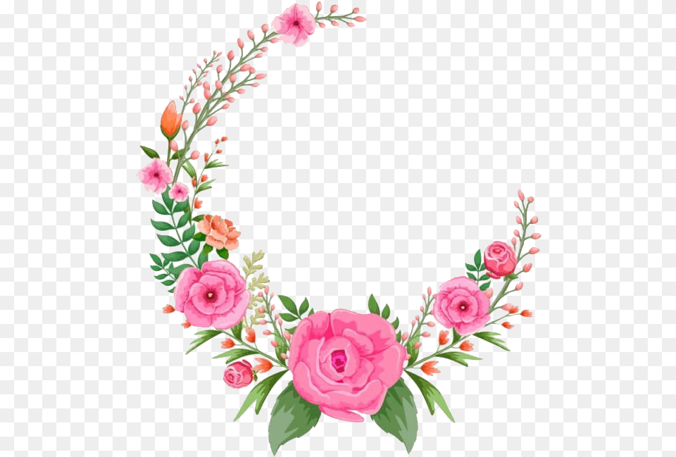Round Flower Frame Picture Flower Pic Frame, Rose, Plant, Pattern, Graphics Free Transparent Png