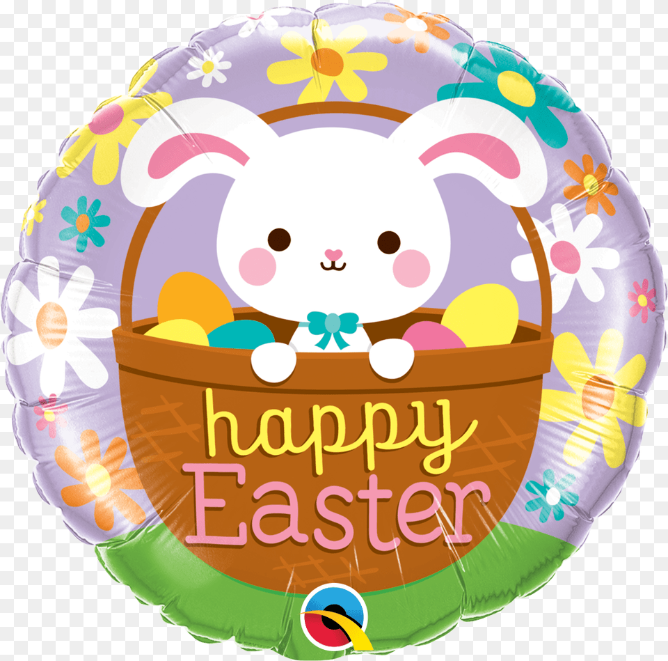 Round Foil Happy Easter Bunny Each Pkgd Qualatex Australia Kung Fu Panda People, Person, Birthday Cake, Cake Free Transparent Png