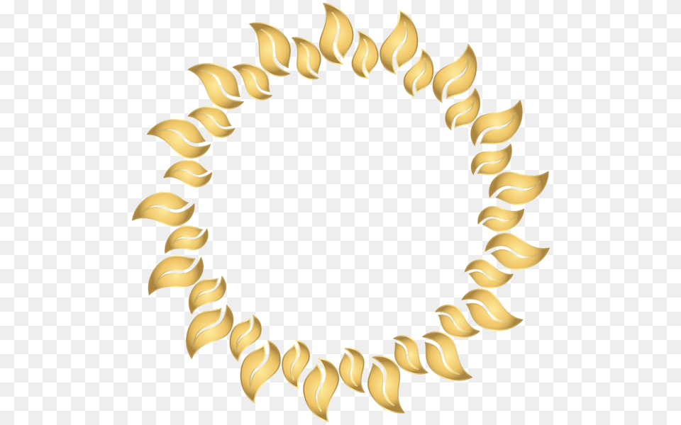 Round Frame Deco Gold Clip Art Png Image