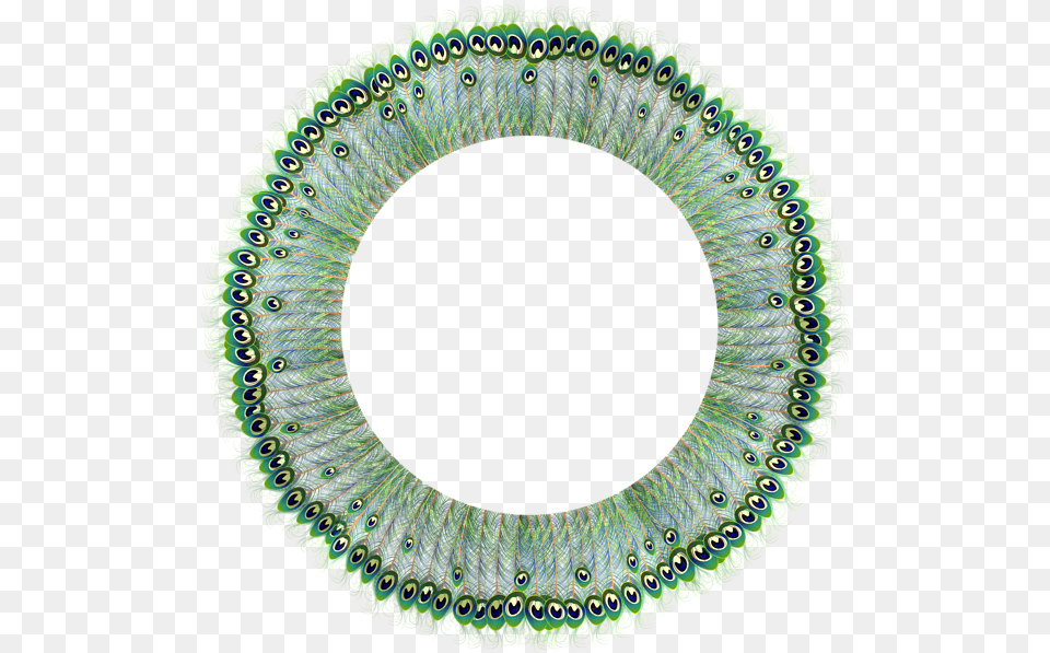 Round Frame Peacock Clip Art Frames Peafowl Peacocks Round Frame Transparent, Accessories, Pattern, Animal, Bird Png