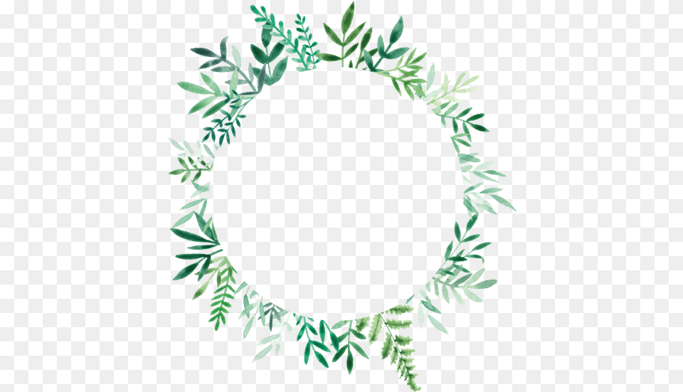 Round Frame Wreath Pattern With Roses And Pink Flower Buds Green Circle Leaf Border, Accessories, Jewelry, Plant, Necklace Free Transparent Png