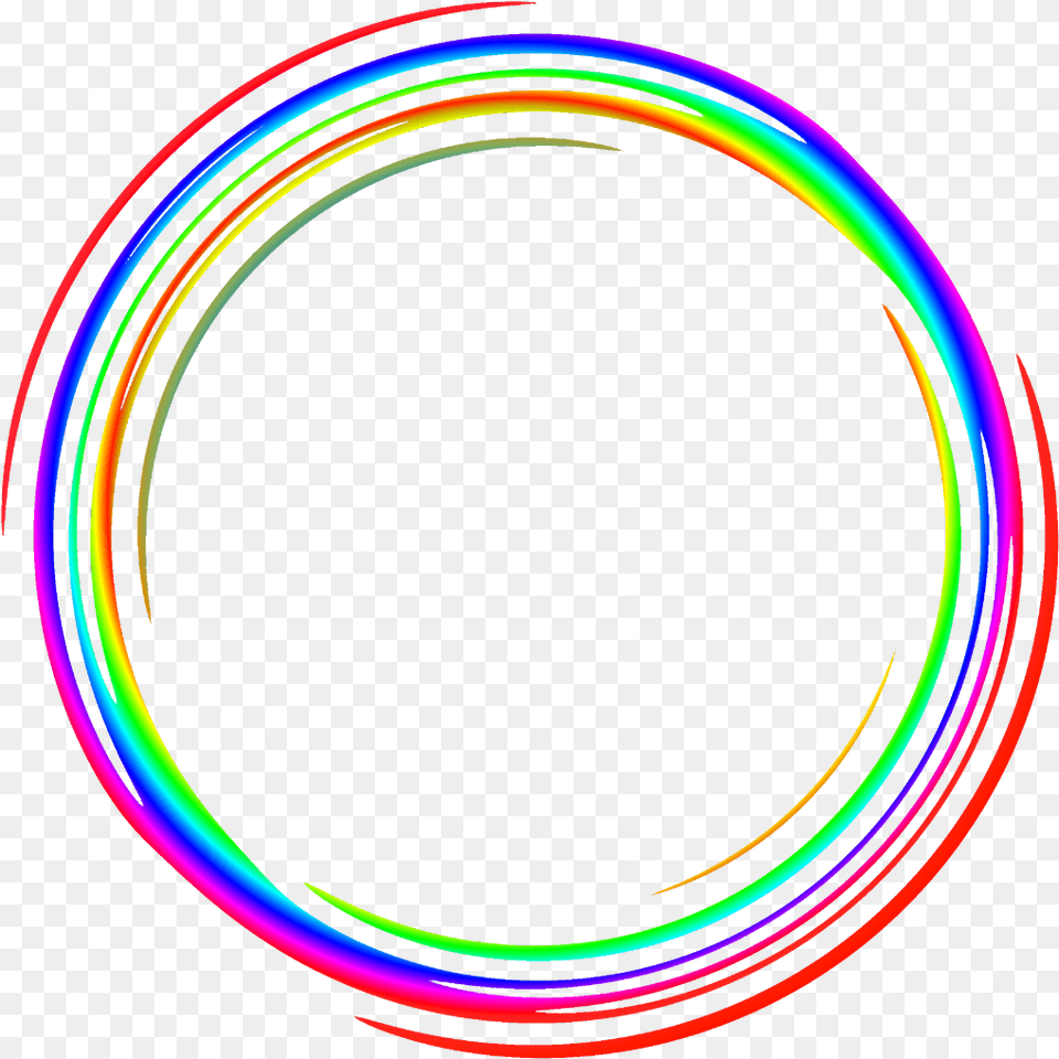 Round Frames Frame Border Borders Colorful Rainbow Circle, Sphere, Hoop, Light, Disk Png Image