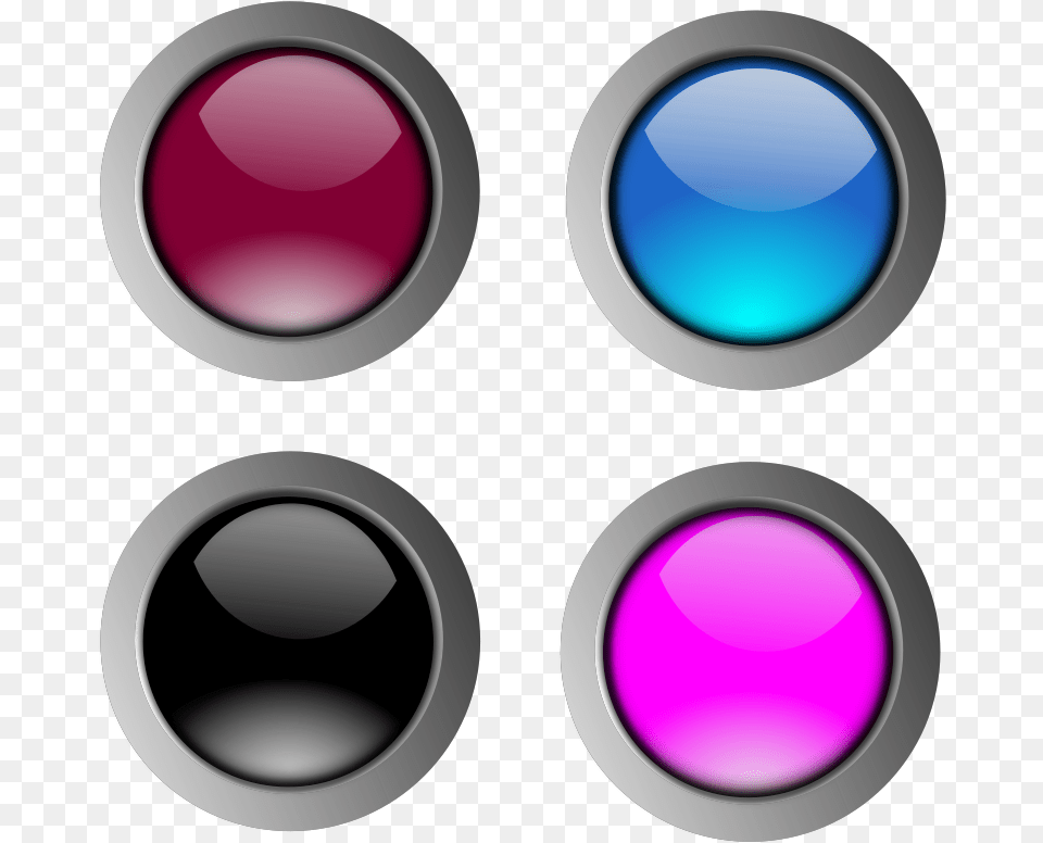 Round Glossy Buttons Glossy Buttons, Electronics, Camera Lens, Appliance, Blow Dryer Png