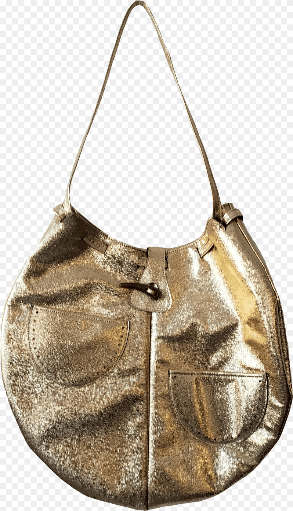 Round Gold Bag With Eyelet Pockets Shoulder Bag, Accessories, Handbag, Purse Free Transparent Png