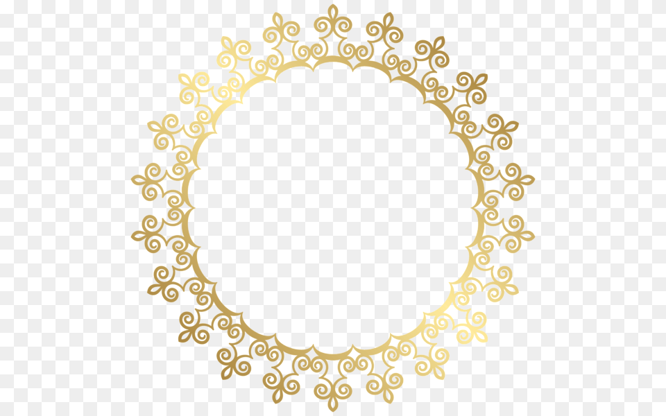 Round Gold Border Frame Background Gold Border, Oval, Pattern, Head, Person Free Png
