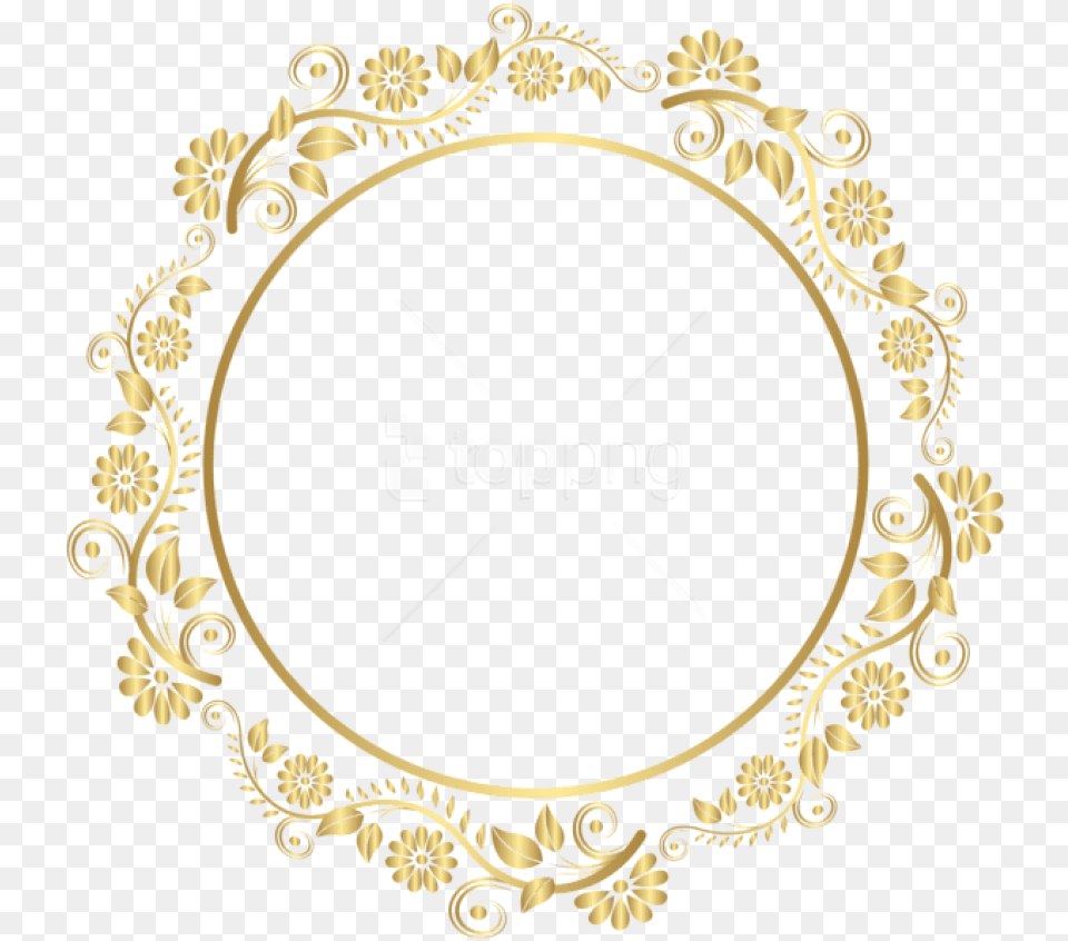 Round Gold Border Frame Deco Frame Gold Border Vector, Photography Free Transparent Png